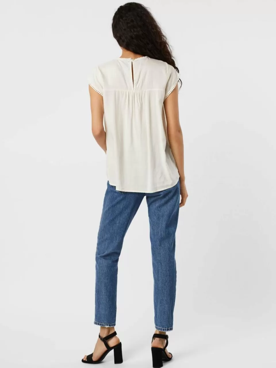 Cheap VERO MODA VMDEBBIE Topp Snow White