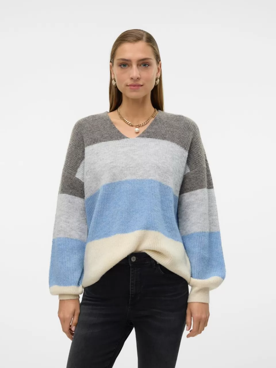 Online VERO MODA VMDESMA Genser Medium Grey Melange