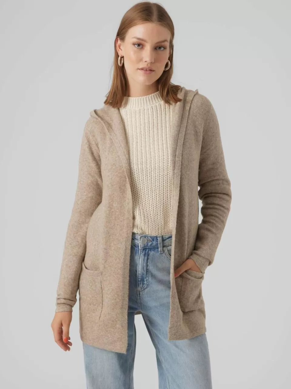 Clearance VERO MODA VMDOFFY Strikket cardigan Sepia Tint