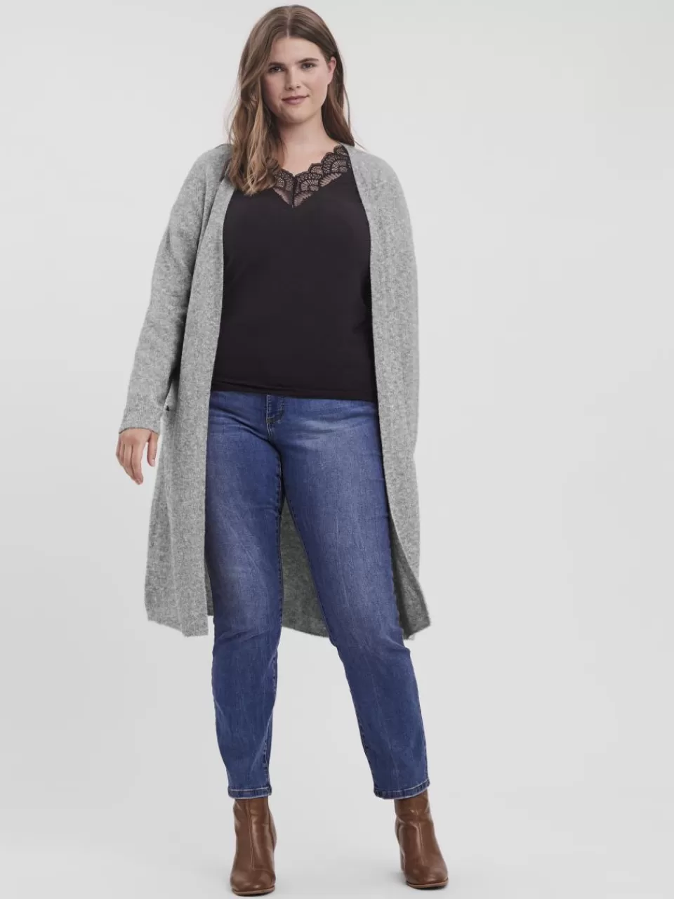 Cheap VERO MODA VMDOFFY Strikket cardigan Light Grey Melange