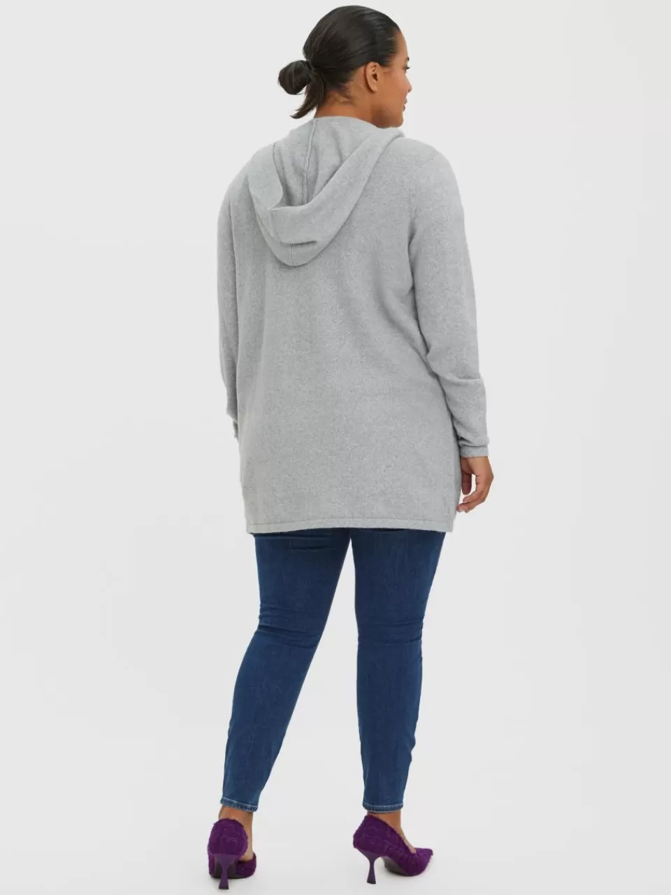 Shop VERO MODA VMDOFFY Strikket cardigan Light Grey Melange