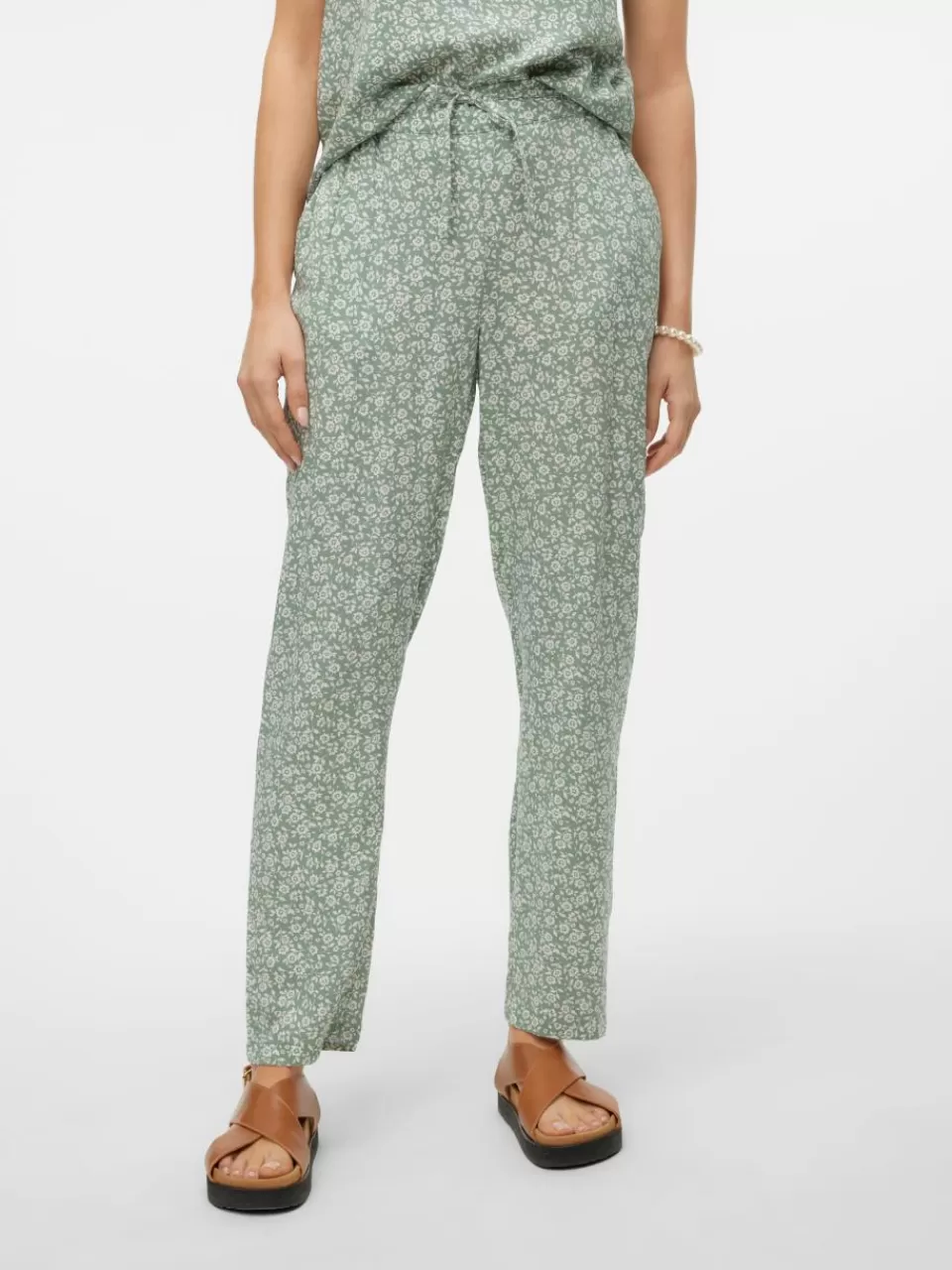 Cheap VERO MODA VMEASY Middels høy midje Bukser Hedge Green