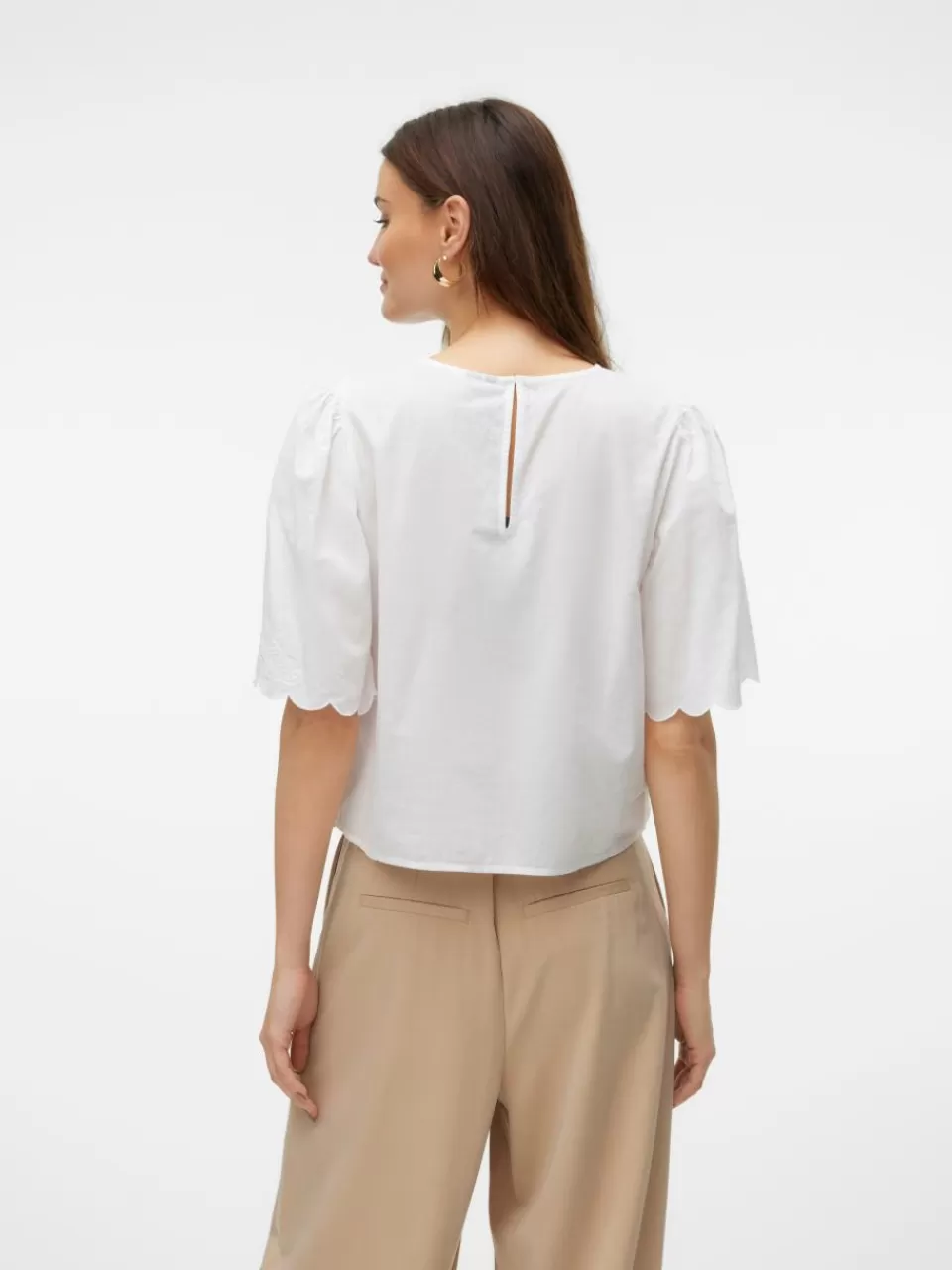 New VERO MODA VMELENA Topp Bright White