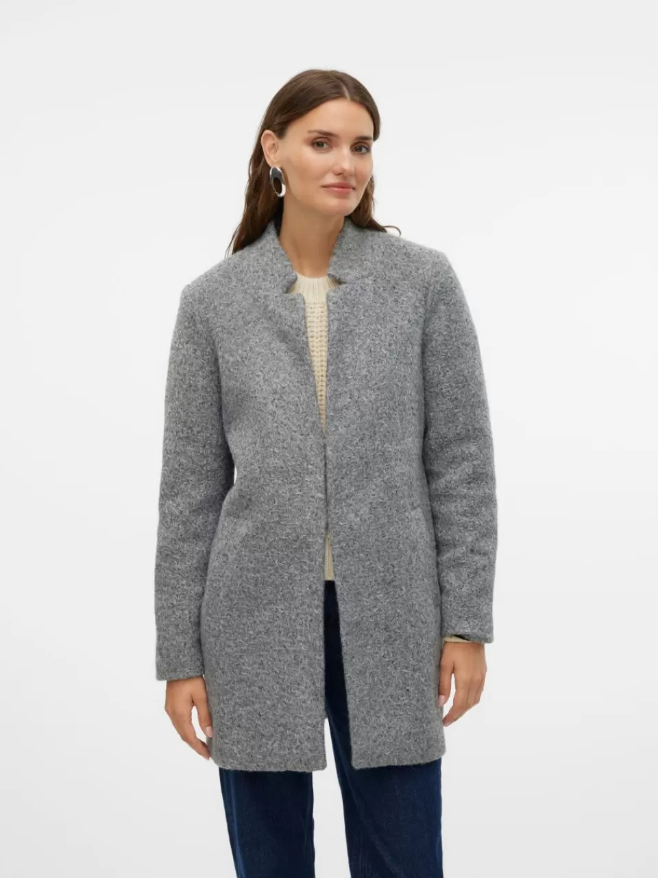 New VERO MODA VMELITEKATRINE Jakke Medium Grey Melange