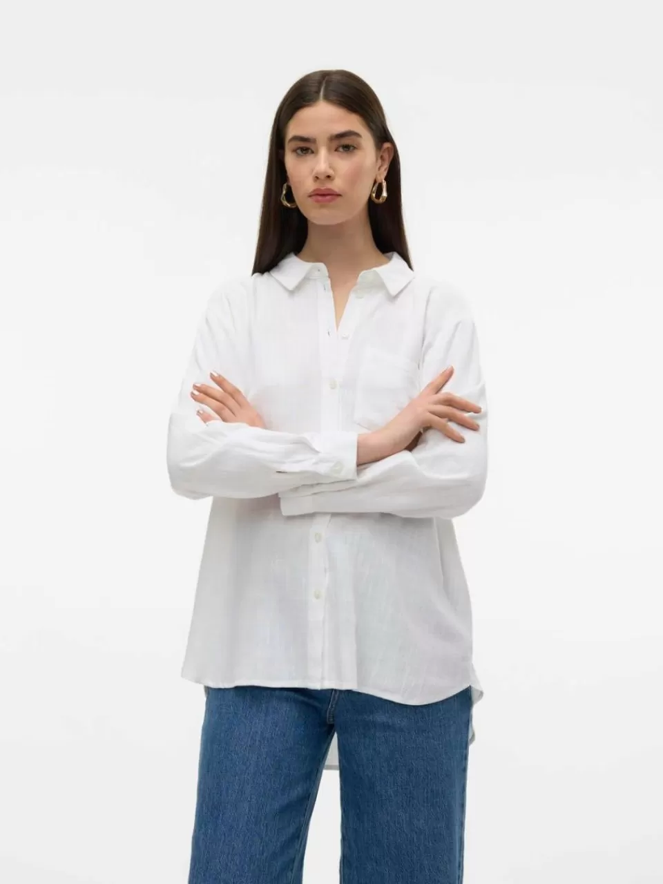 Clearance VERO MODA VMELIZABETH Skjorte Bright White