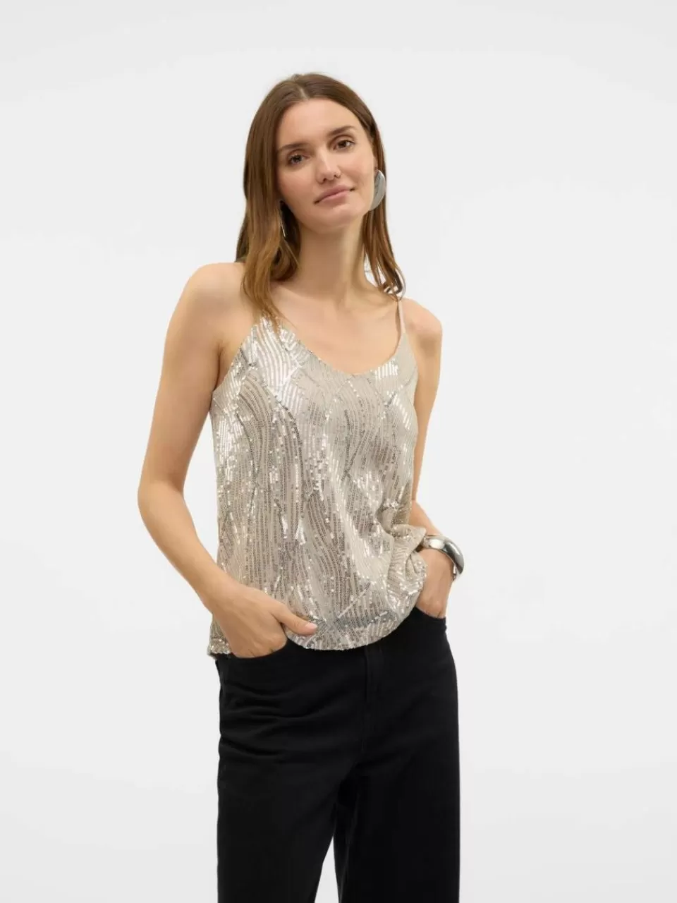 Clearance VERO MODA VMELLEN Topp Pumice Stone