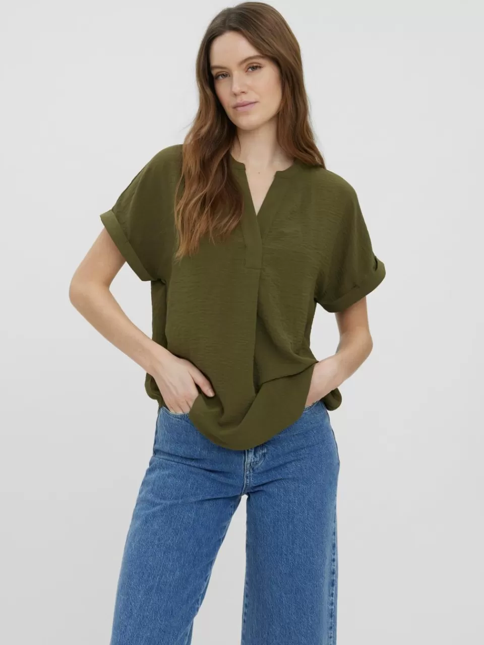 Outlet VERO MODA VMELVA Topp Ivy Green