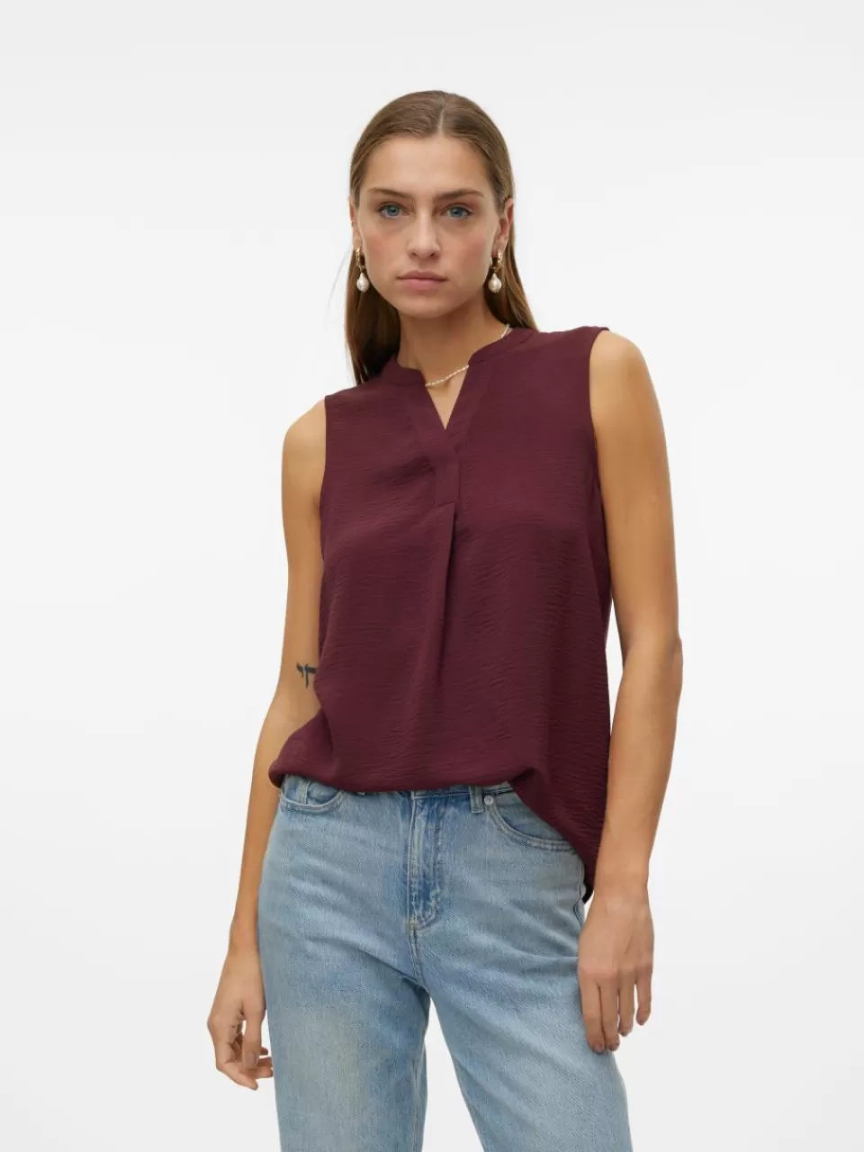 Sale VERO MODA VMELVA Topp Port Royale