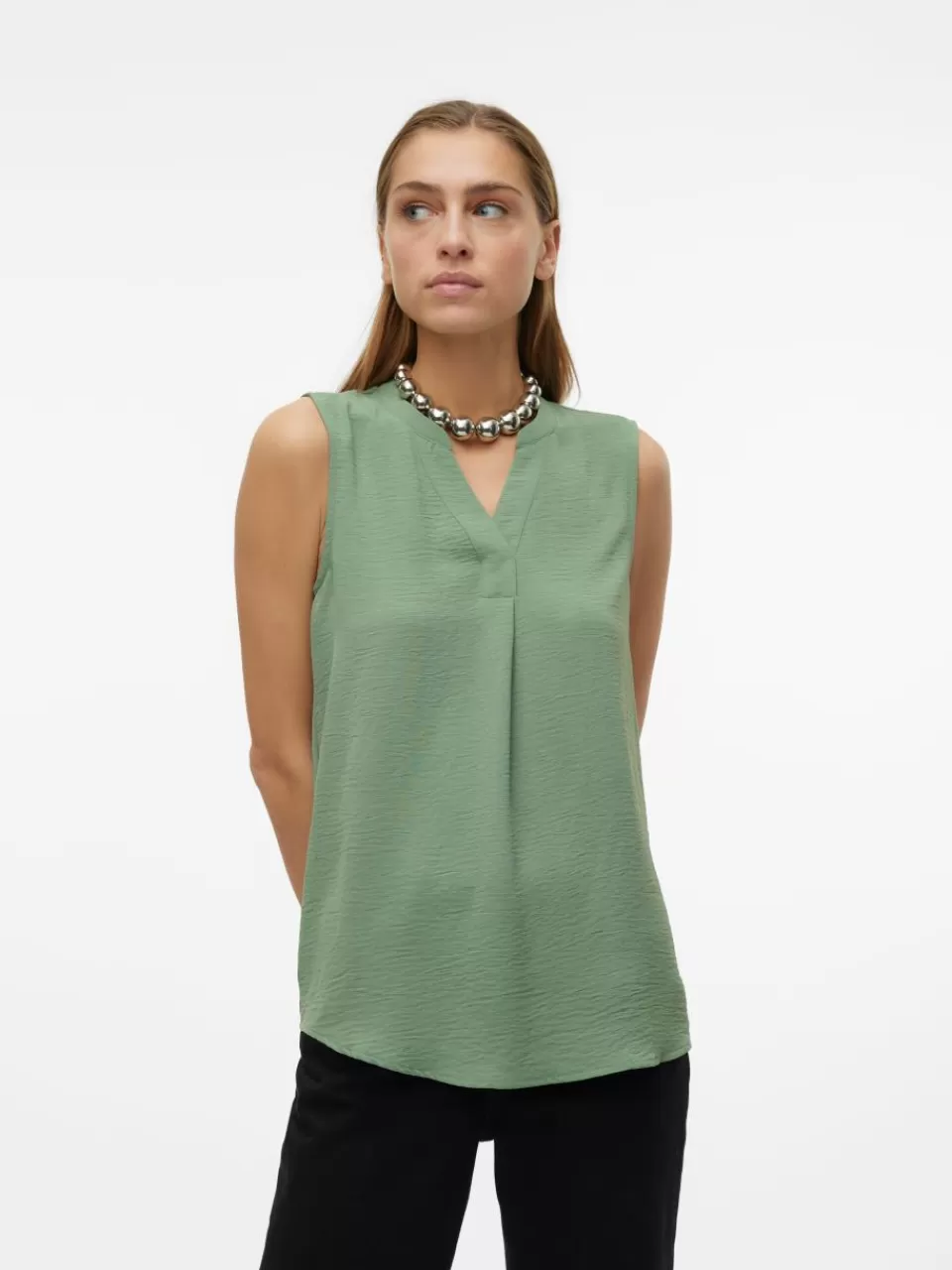 Flash Sale VERO MODA VMELVA Topp Hedge Green