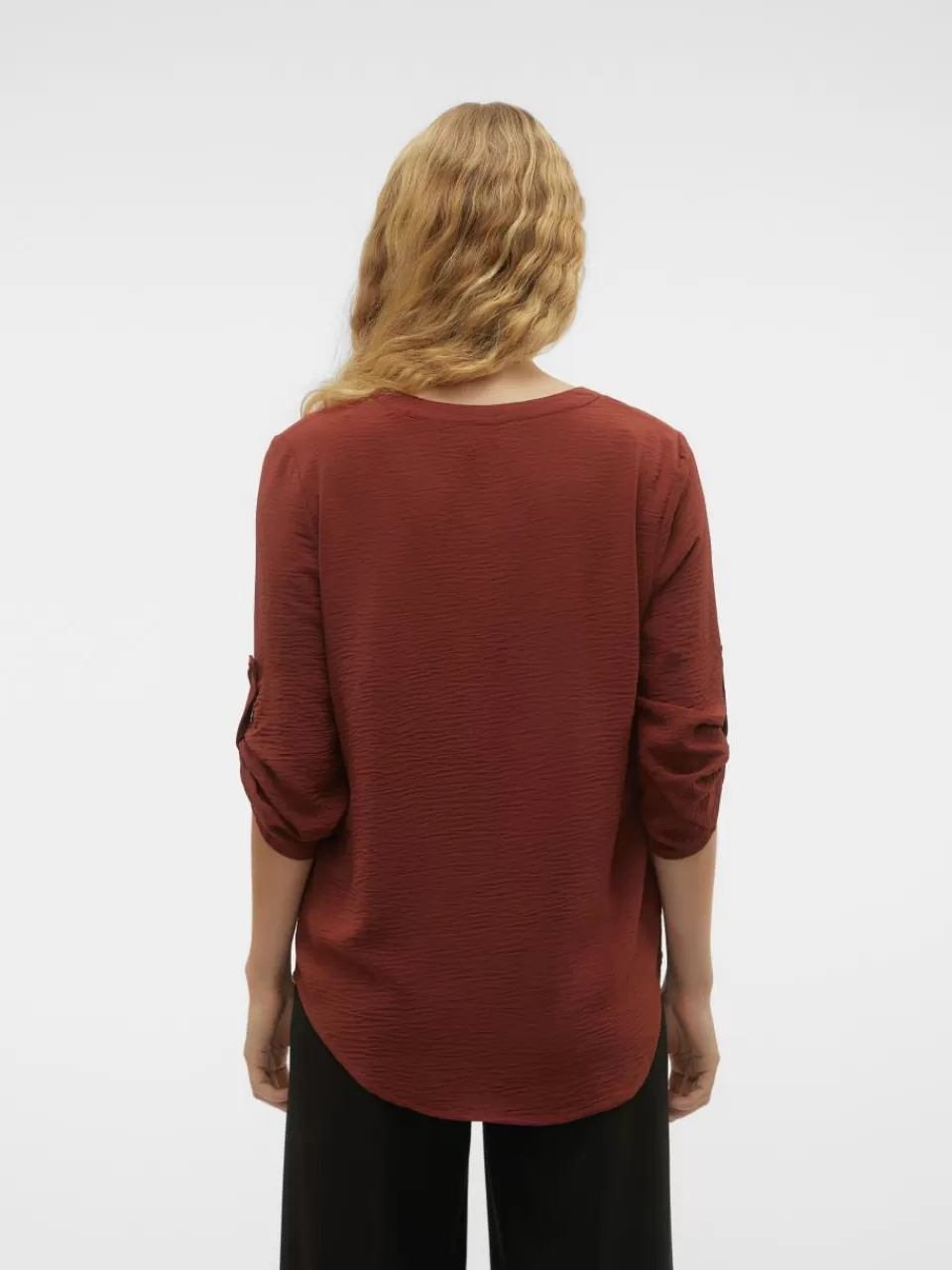 Fashion VERO MODA VMELVA Topp Madder Brown