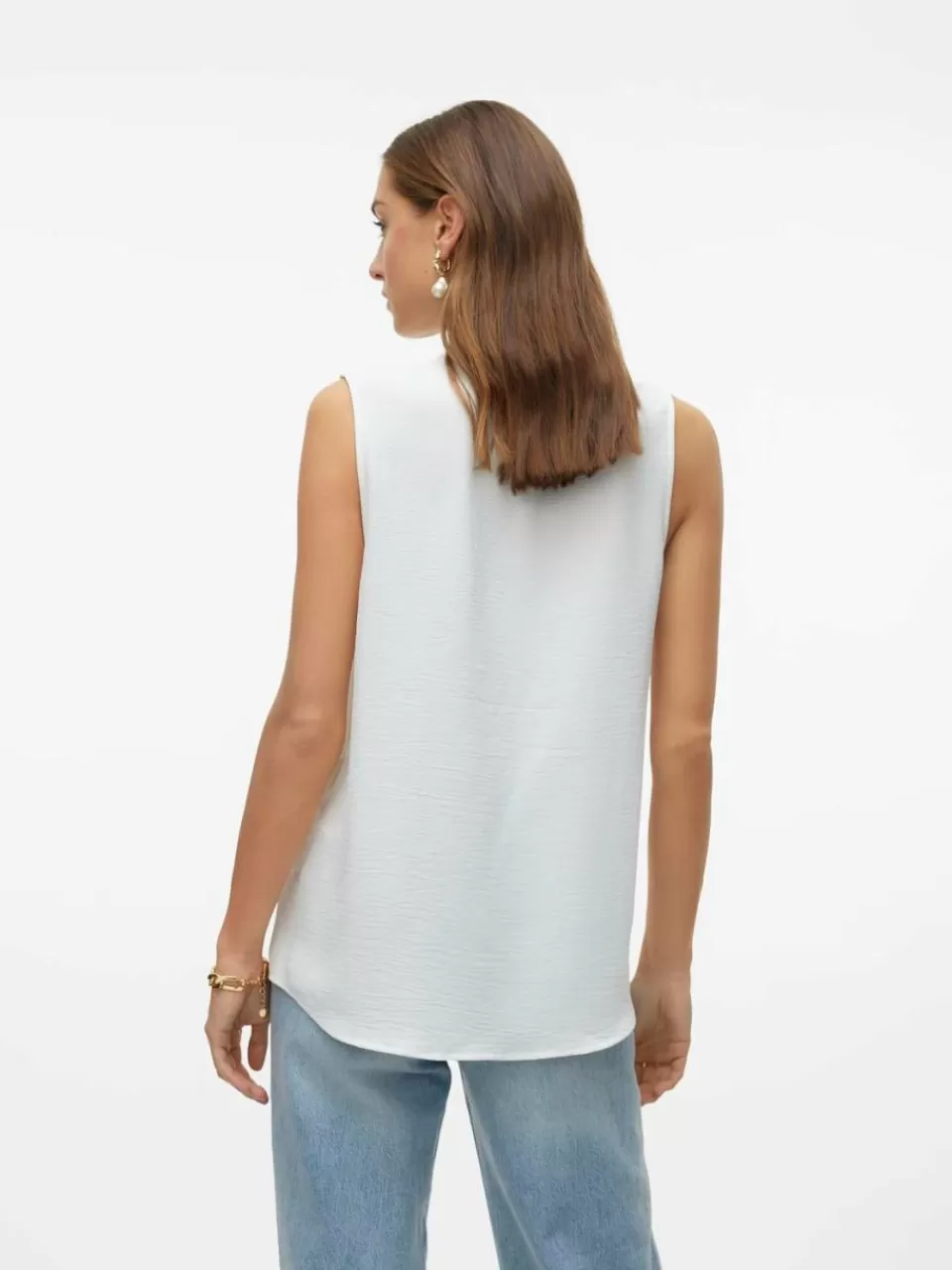 Cheap VERO MODA VMELVA Topp Snow White
