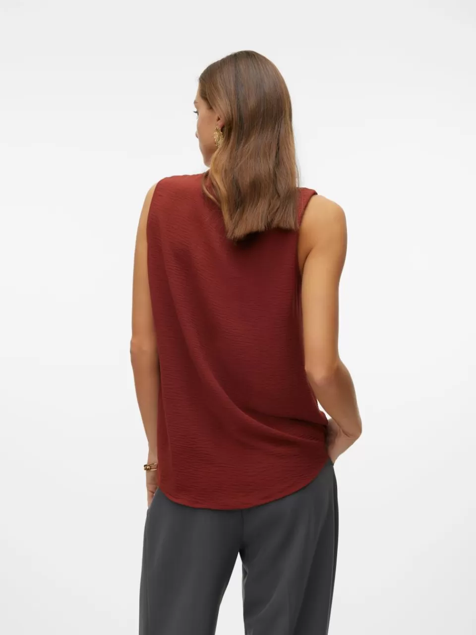 Cheap VERO MODA VMELVA Topp Madder Brown
