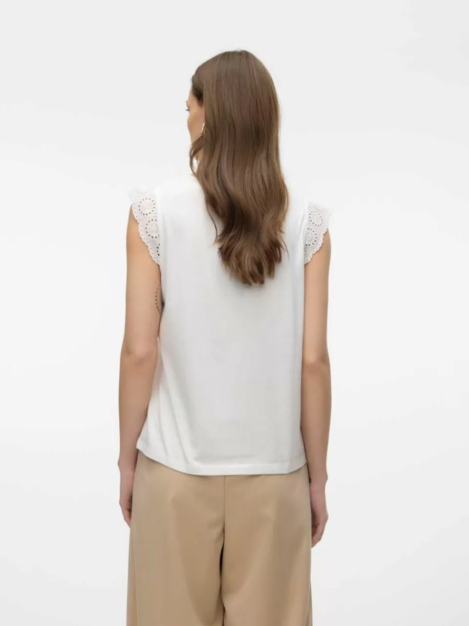 Cheap VERO MODA VMEMILY Topp Snow White