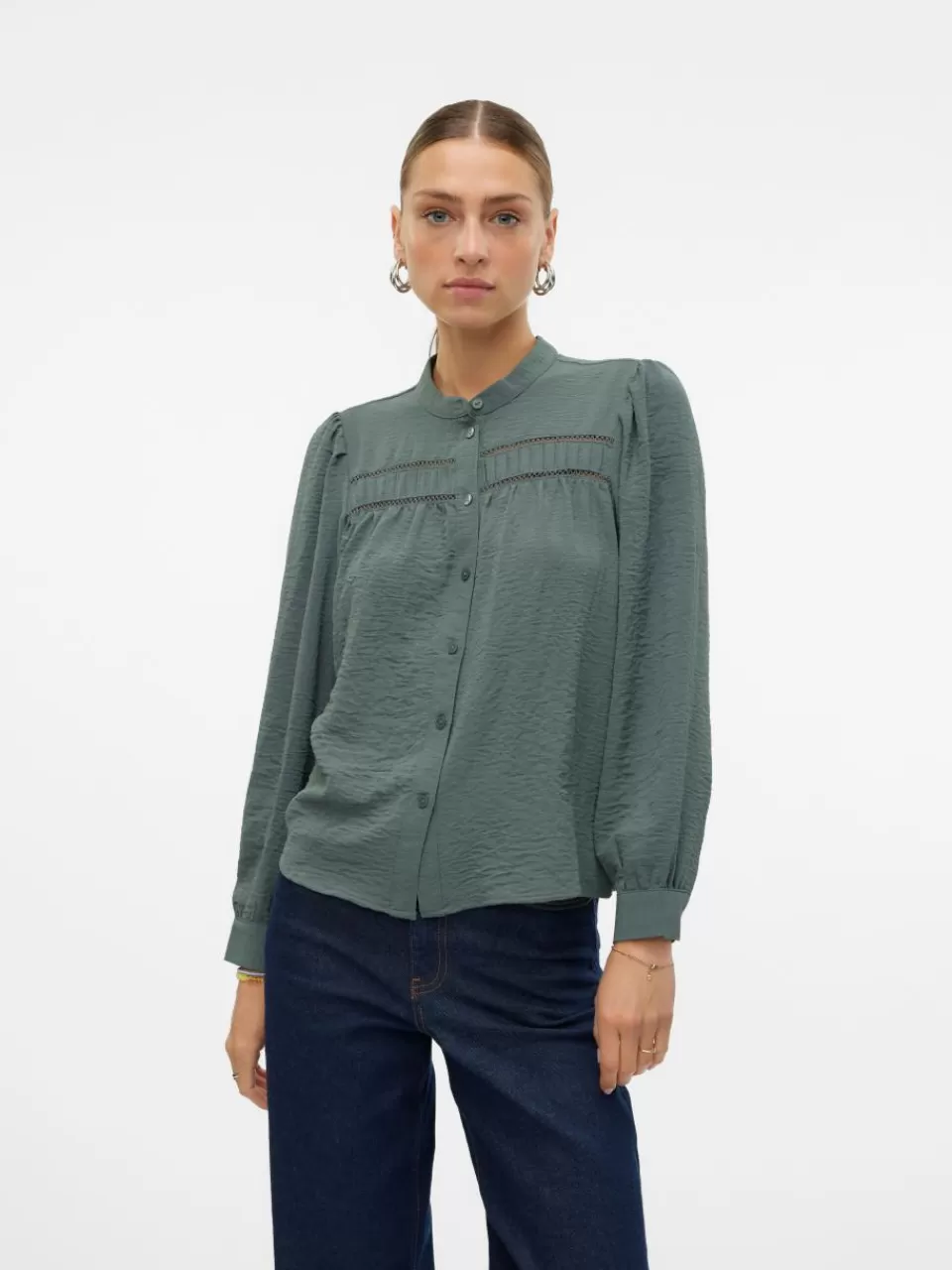 Discount VERO MODA VMEMMA Skjorte Balsam Green