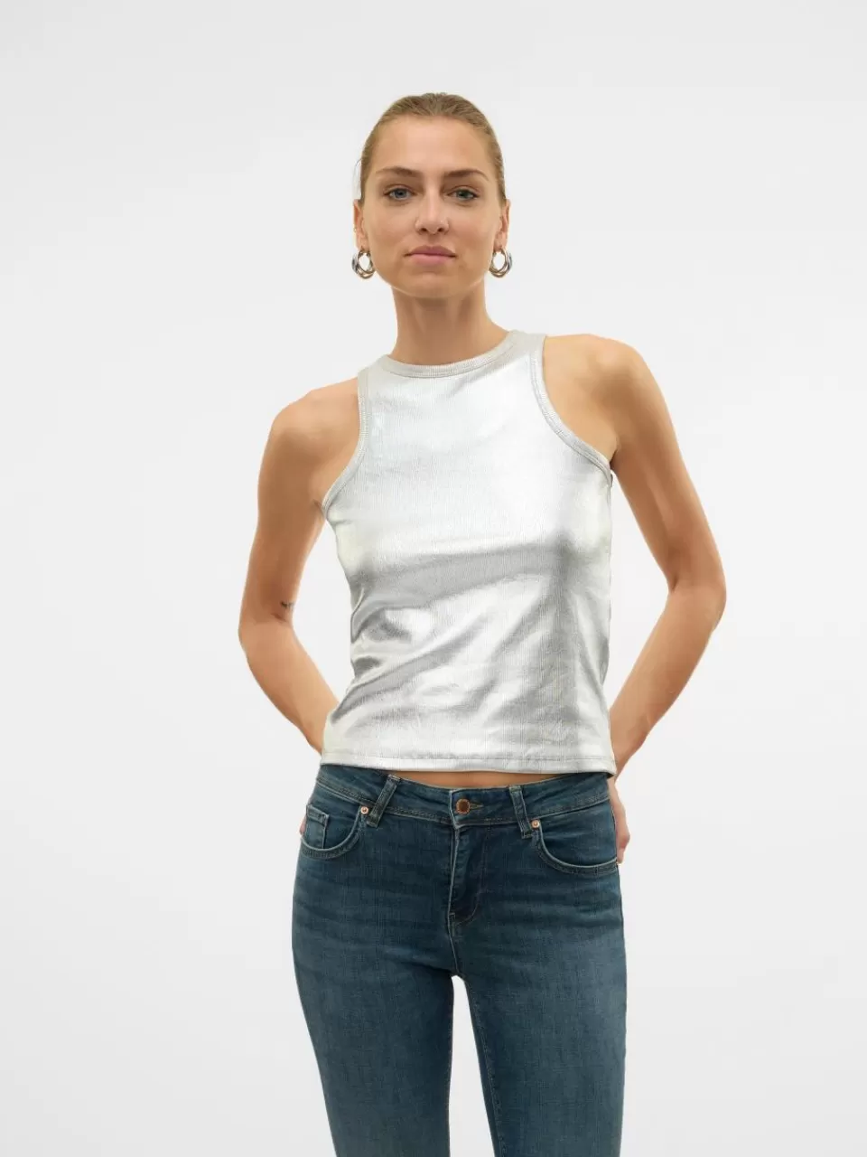 Cheap VERO MODA VMEMMALIE Tanktopp Silver Colour