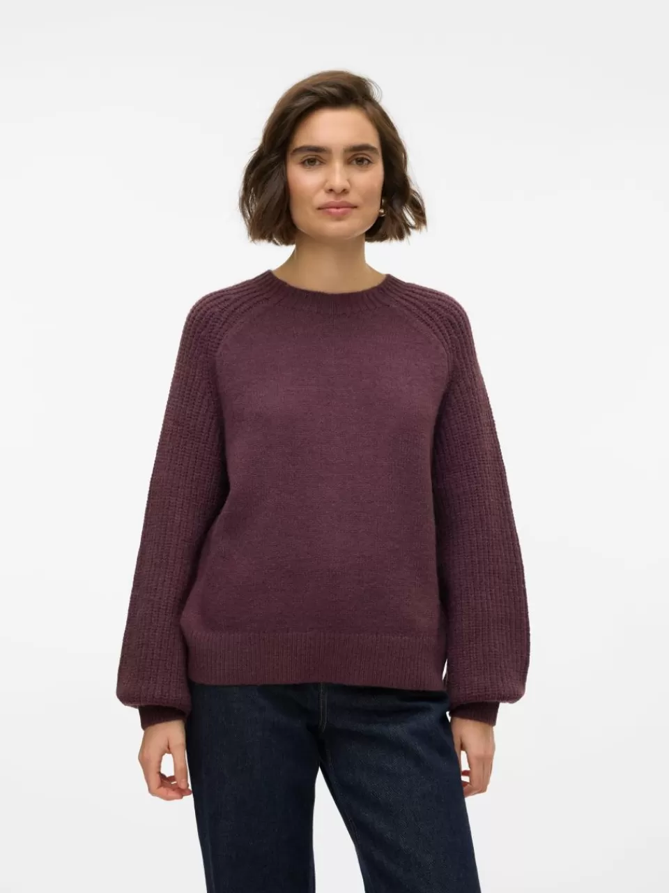 New VERO MODA VMENYA Genser Plum Perfect