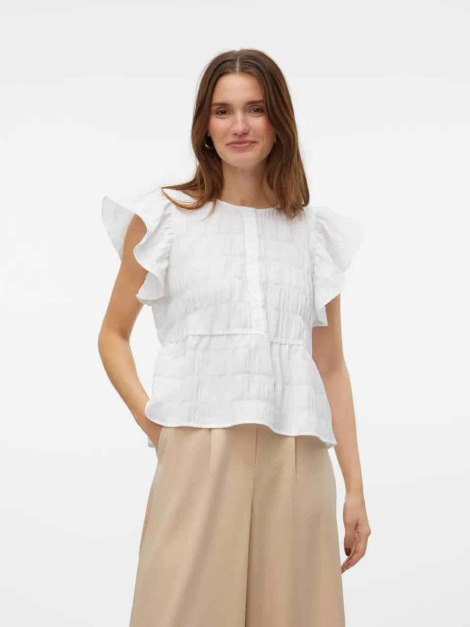 Discount VERO MODA VMERMA Topp Bright White