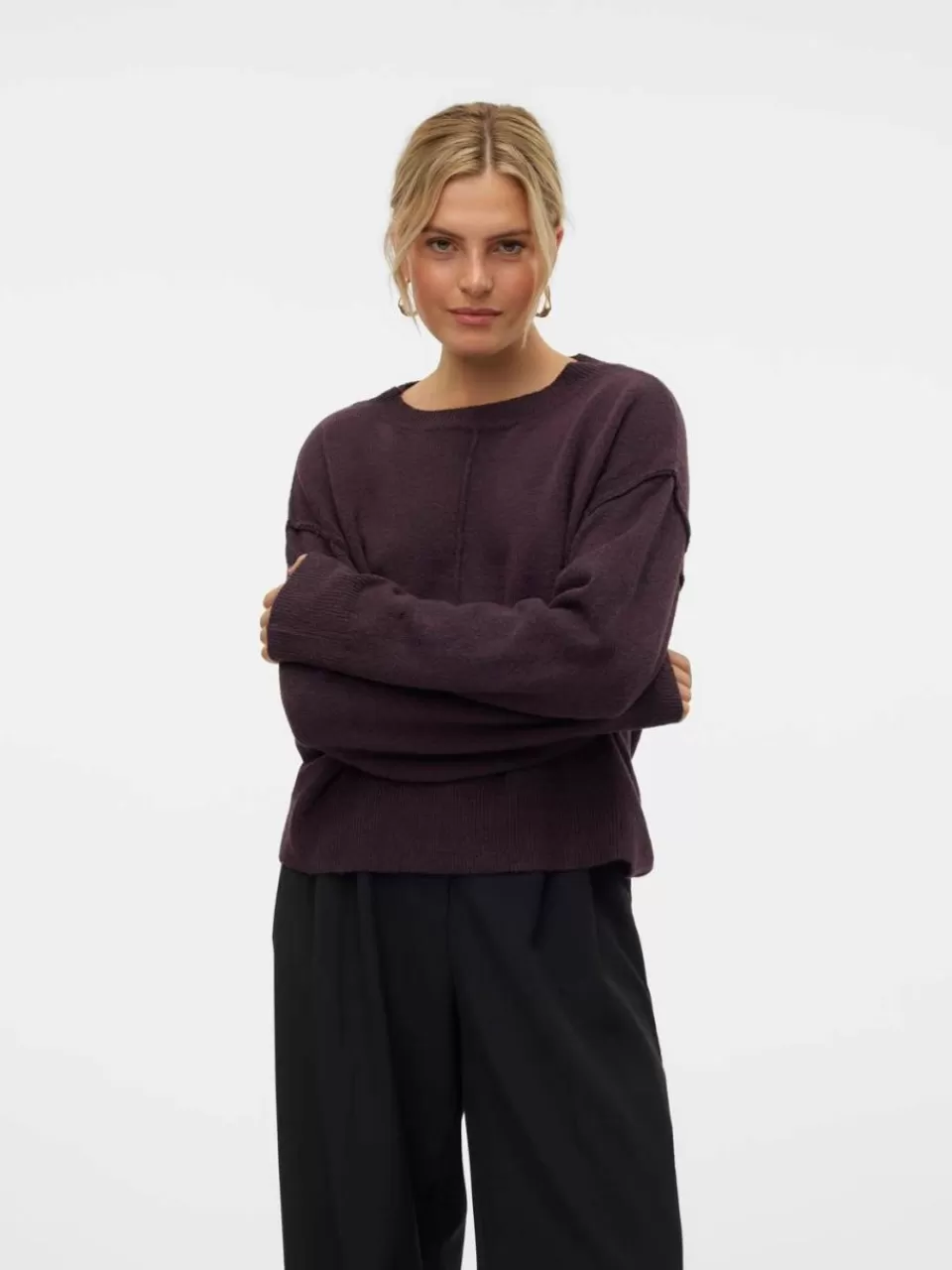 Best Sale VERO MODA VMESTI Genser Plum Perfect