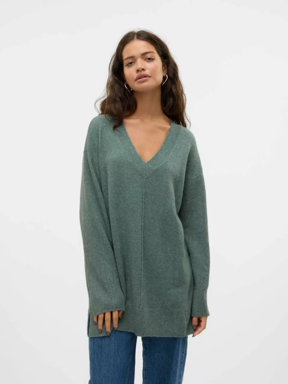 Outlet VERO MODA VMESTI Genser Balsam Green