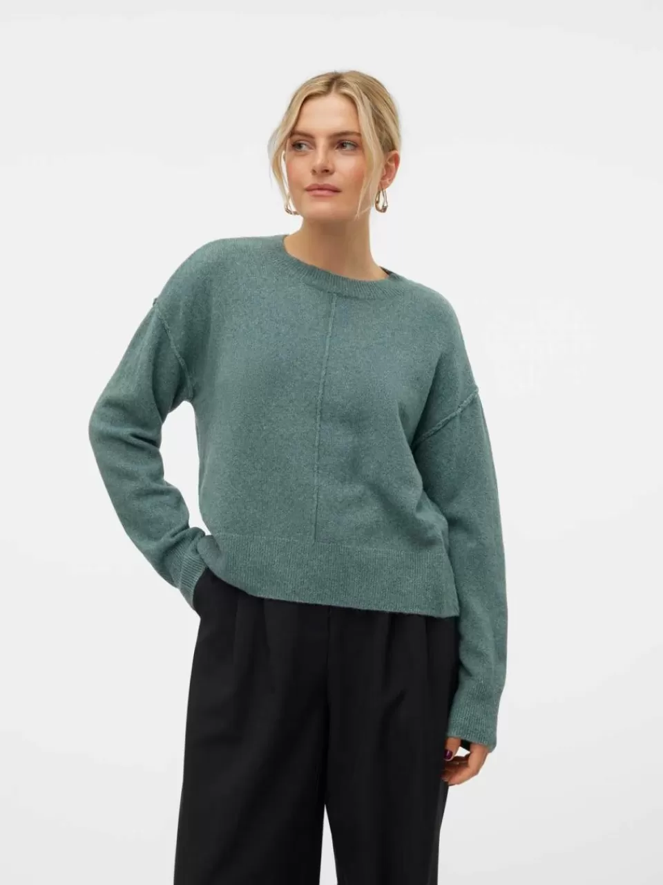 Store VERO MODA VMESTI Genser Balsam Green