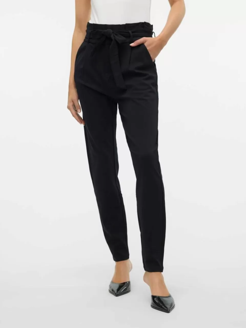 Cheap VERO MODA VMEVA Høyt snitt Bukser Black