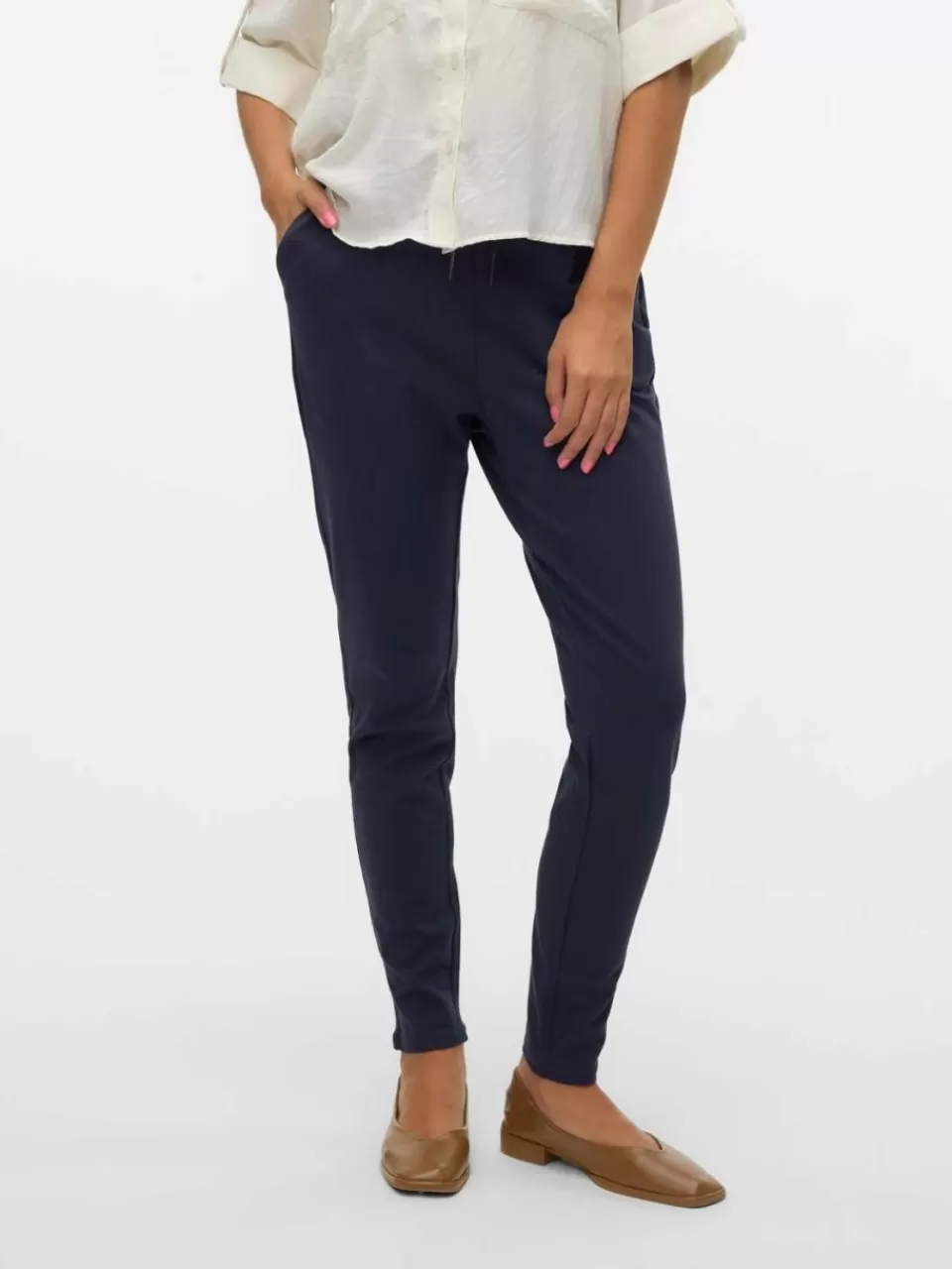 Cheap VERO MODA VMEVA Middels høy midje Bukser Night Sky
