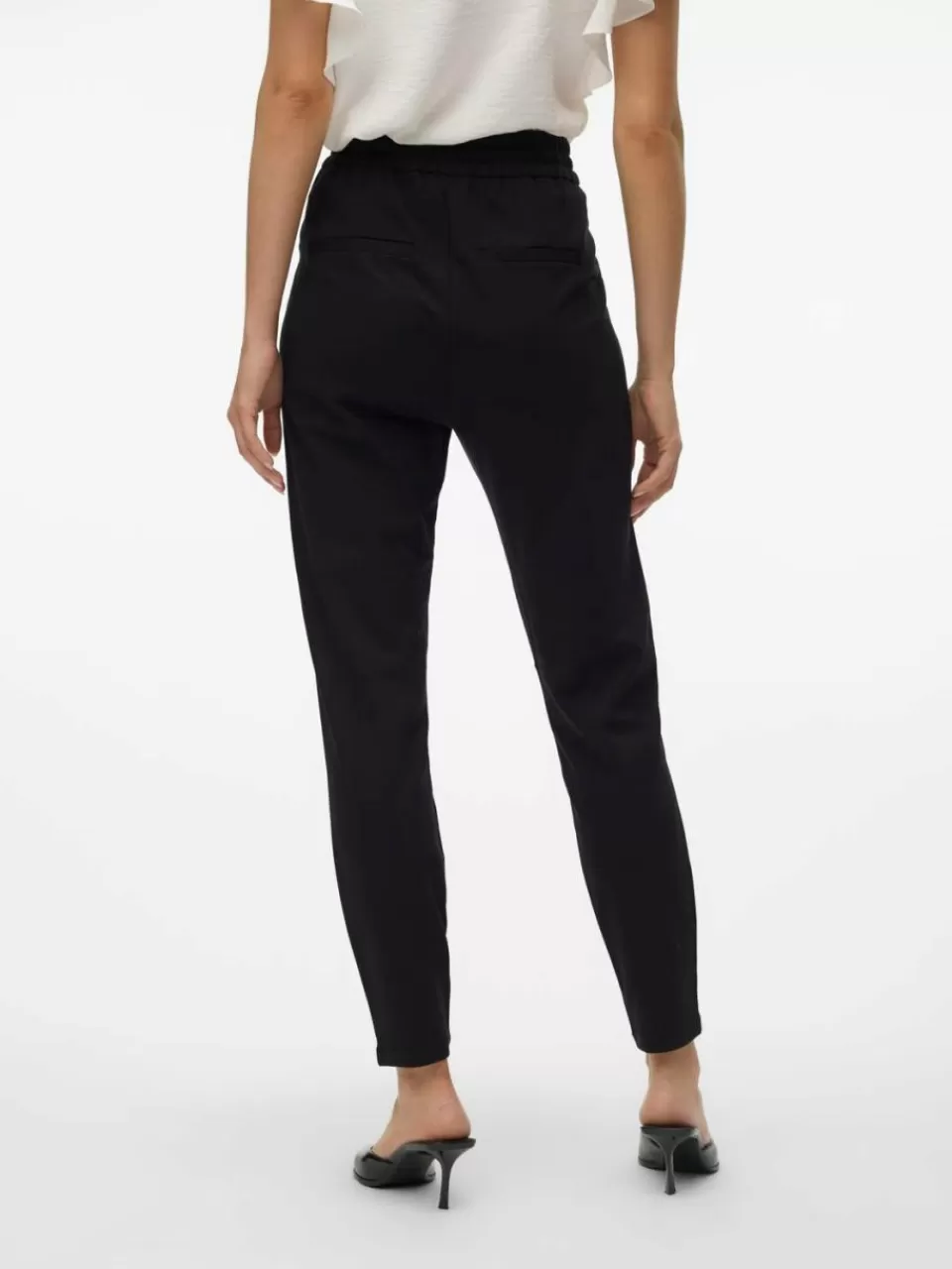 Fashion VERO MODA VMEVA Middels høy midje Bukser Black