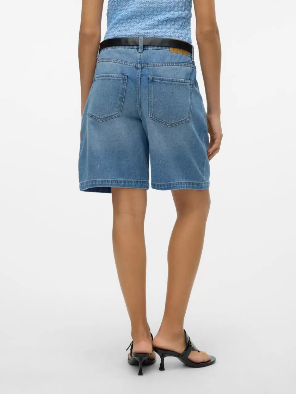 Best Sale VERO MODA VMEVELYN Shorts Light Blue Denim