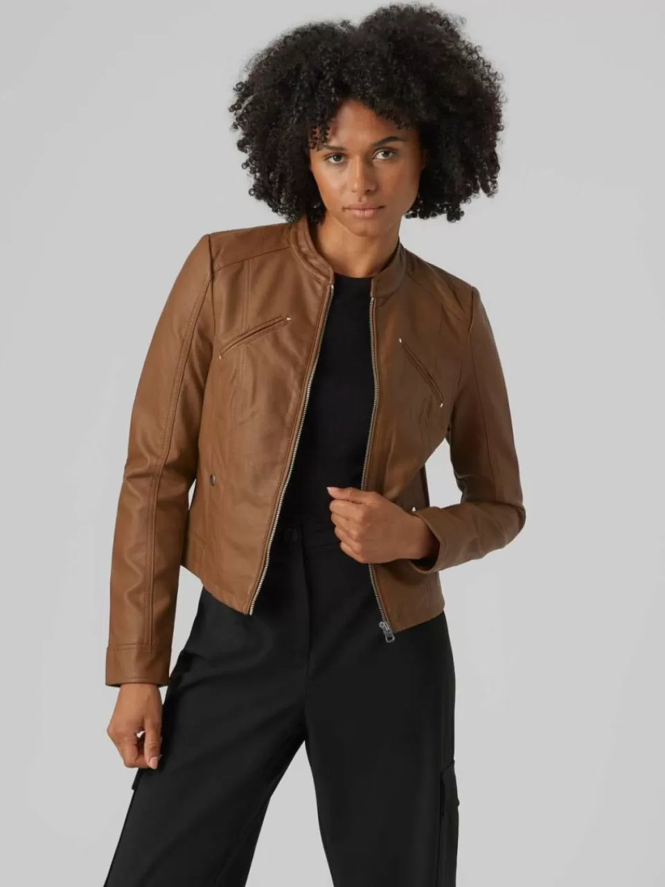 New VERO MODA VMFAVODONA Jakke Cognac