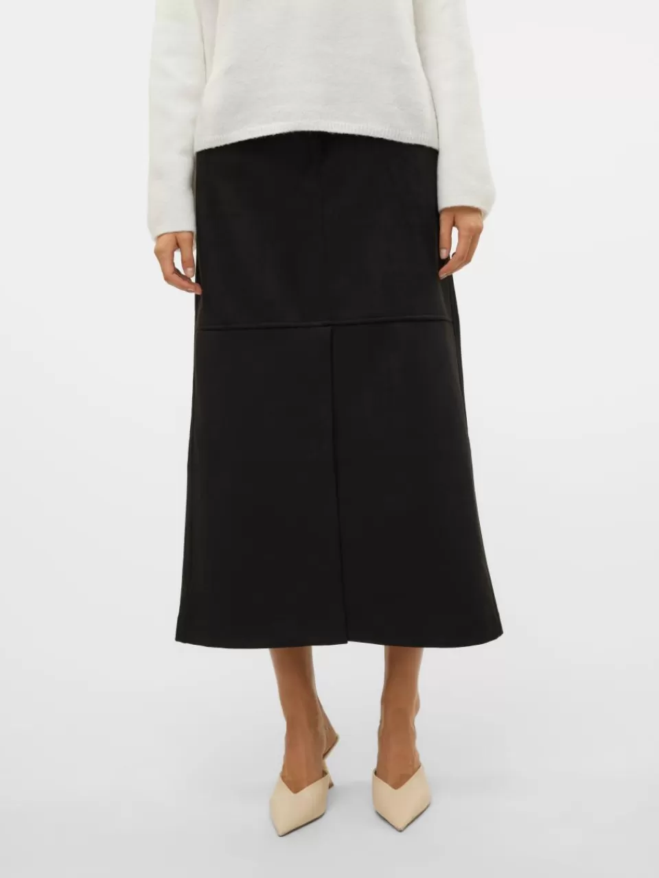 Shop VERO MODA VMFIE Middels høy midje Langt skjørt Black