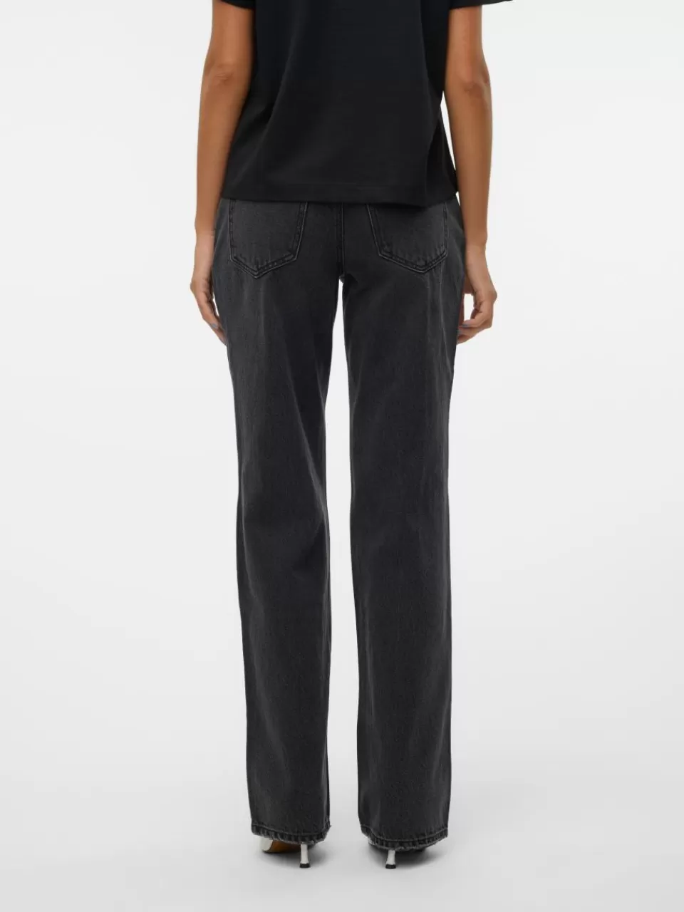 Best Sale VERO MODA VMFILIPPA Lavt snitt Straight Fit Jeans Black Denim