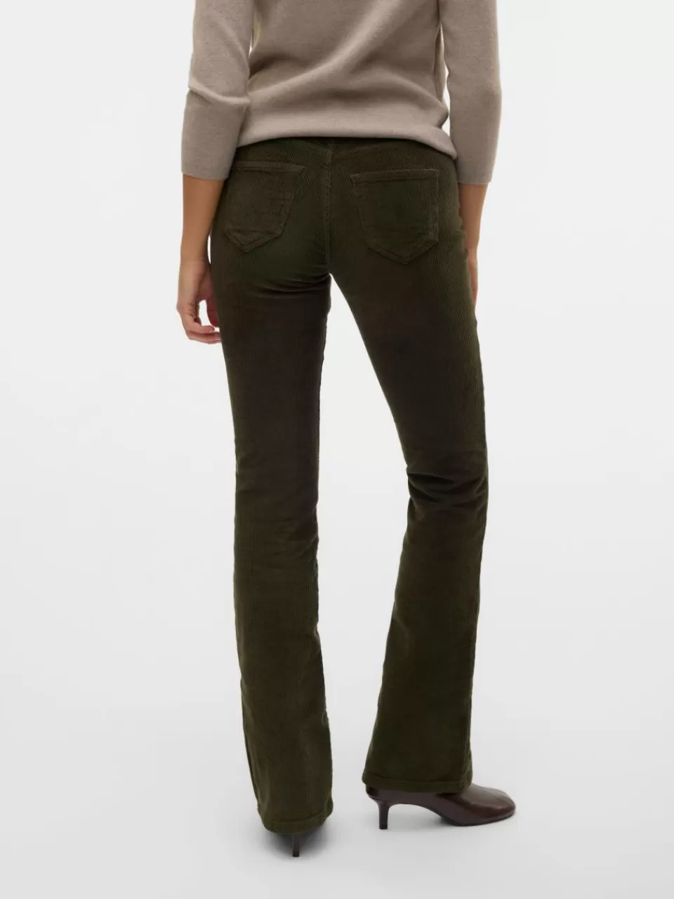 Hot VERO MODA VMFLASH Middels høyt snitt Flared Fit Jeans Forest Night