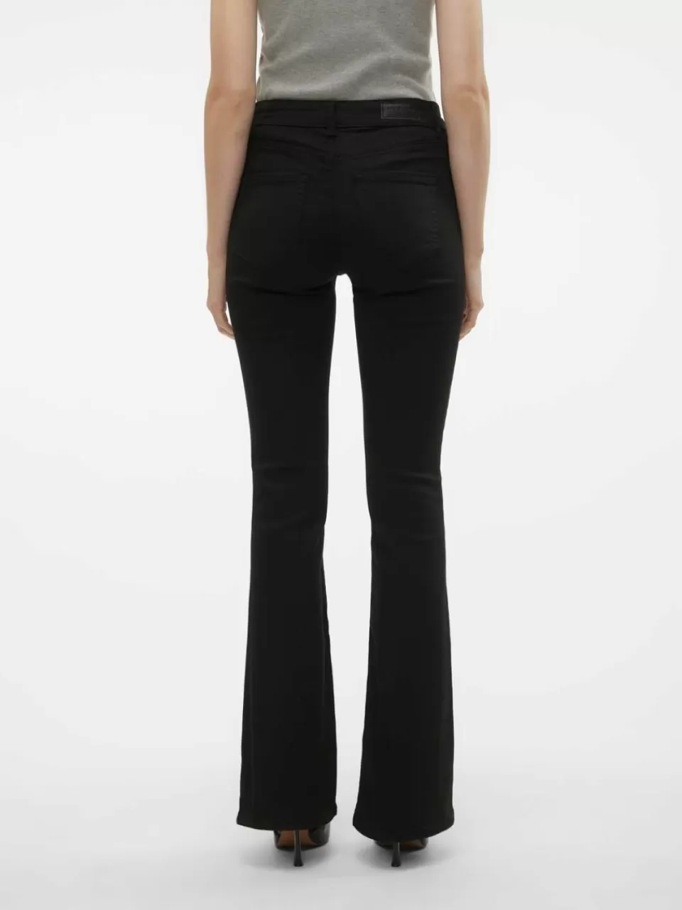 Cheap VERO MODA VMFLASH Middels høyt snitt Flared Fit Jeans Black