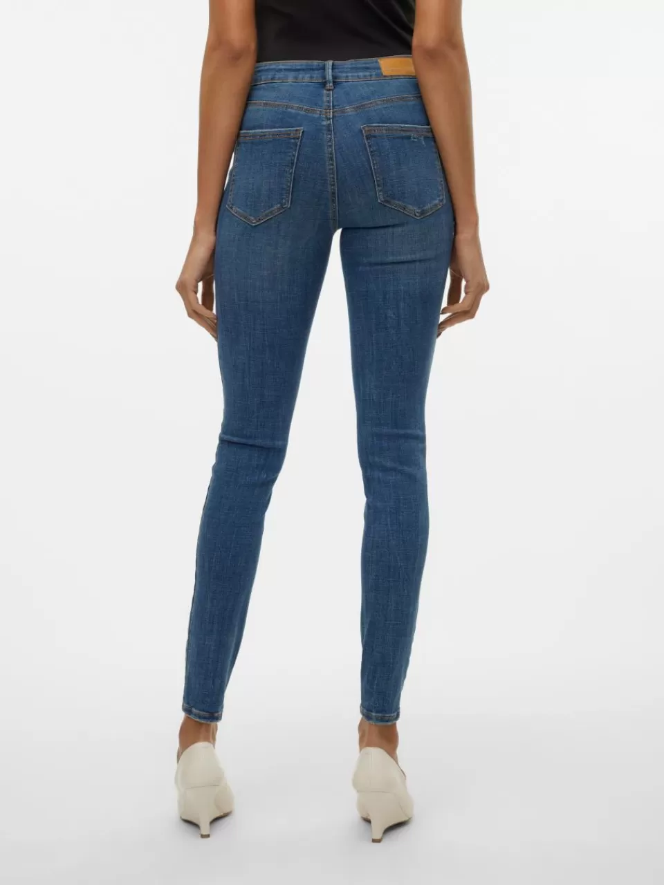 Discount VERO MODA VMFLASH Middels høyt snitt Skinny Fit Jeans Medium Blue Denim