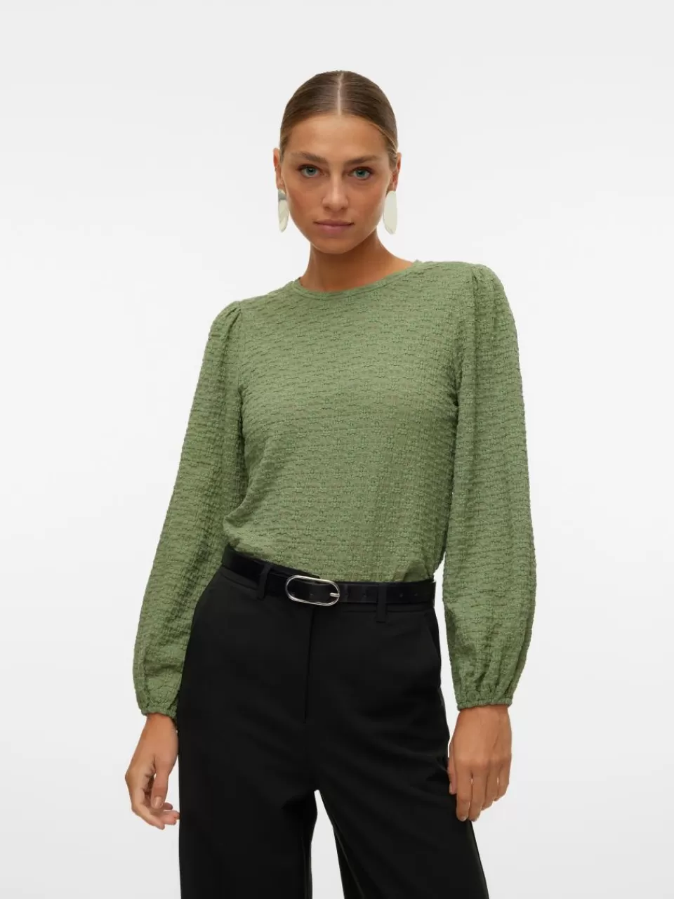 Best Sale VERO MODA VMFLOWER Topp Hedge Green