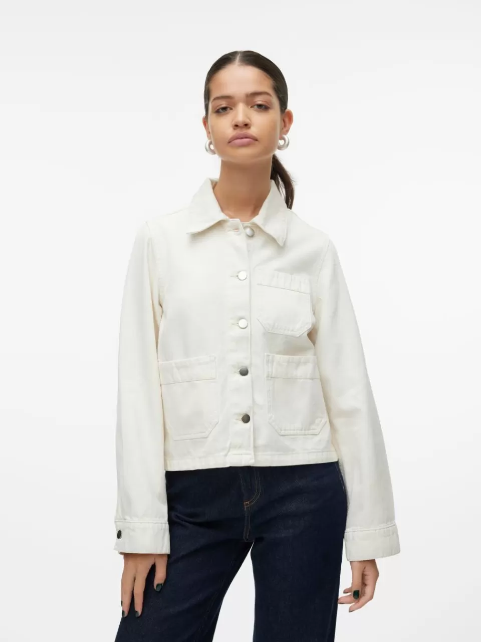 Cheap VERO MODA VMFRANCINE Denimjakke Ecru