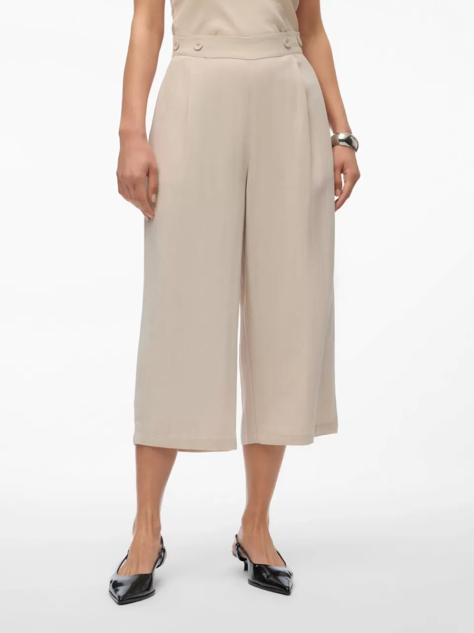 New VERO MODA VMGISELLE Culottebukser Silver Lining