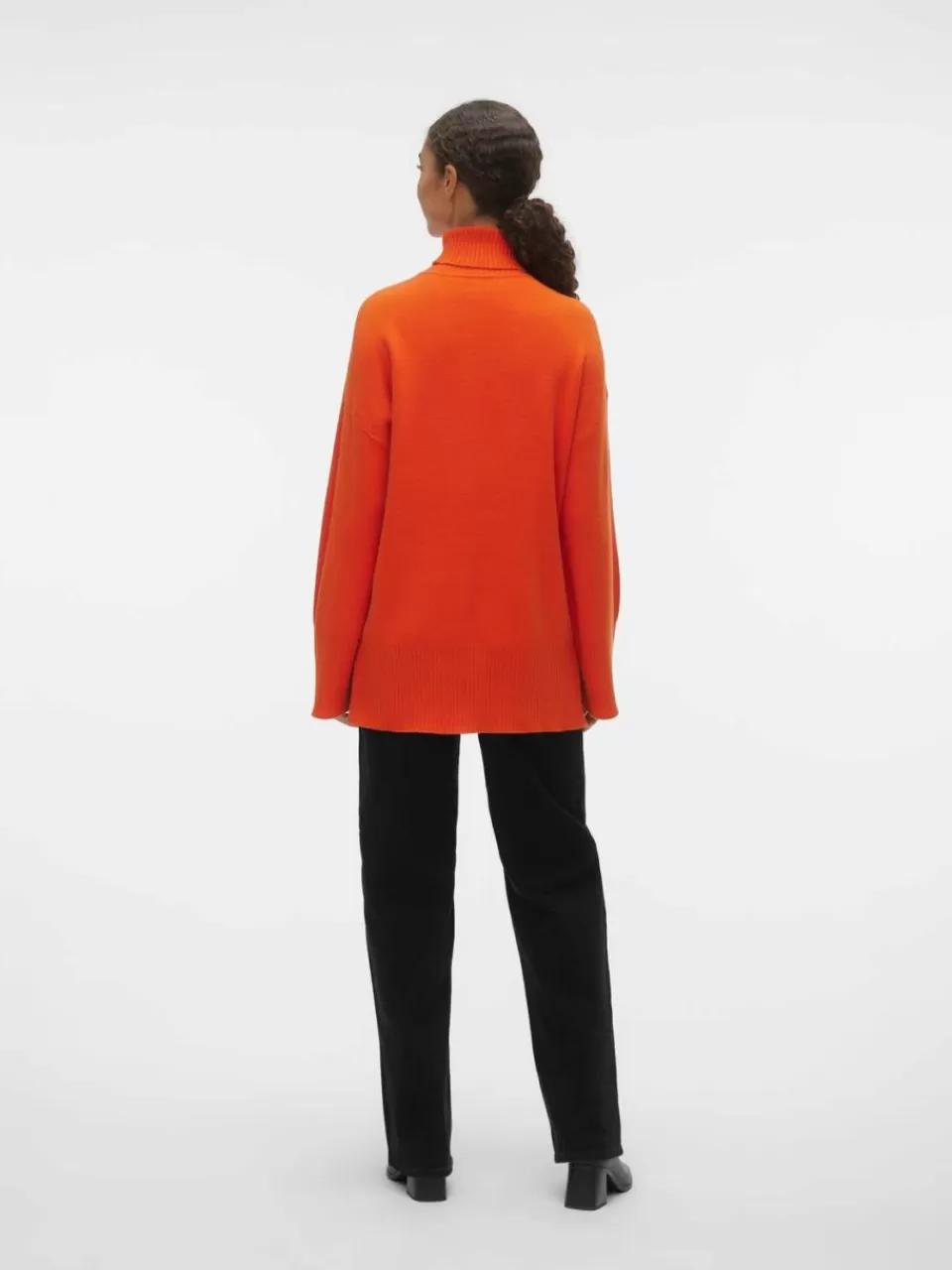 Cheap VERO MODA VMGOLDNEEDLE Genser Tangerine Tango