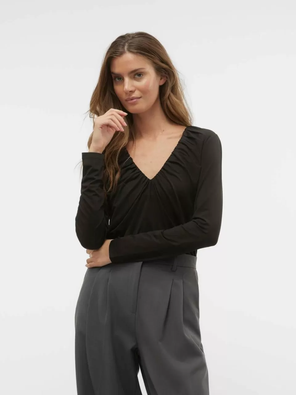 Online VERO MODA VMHANNA Topp Black