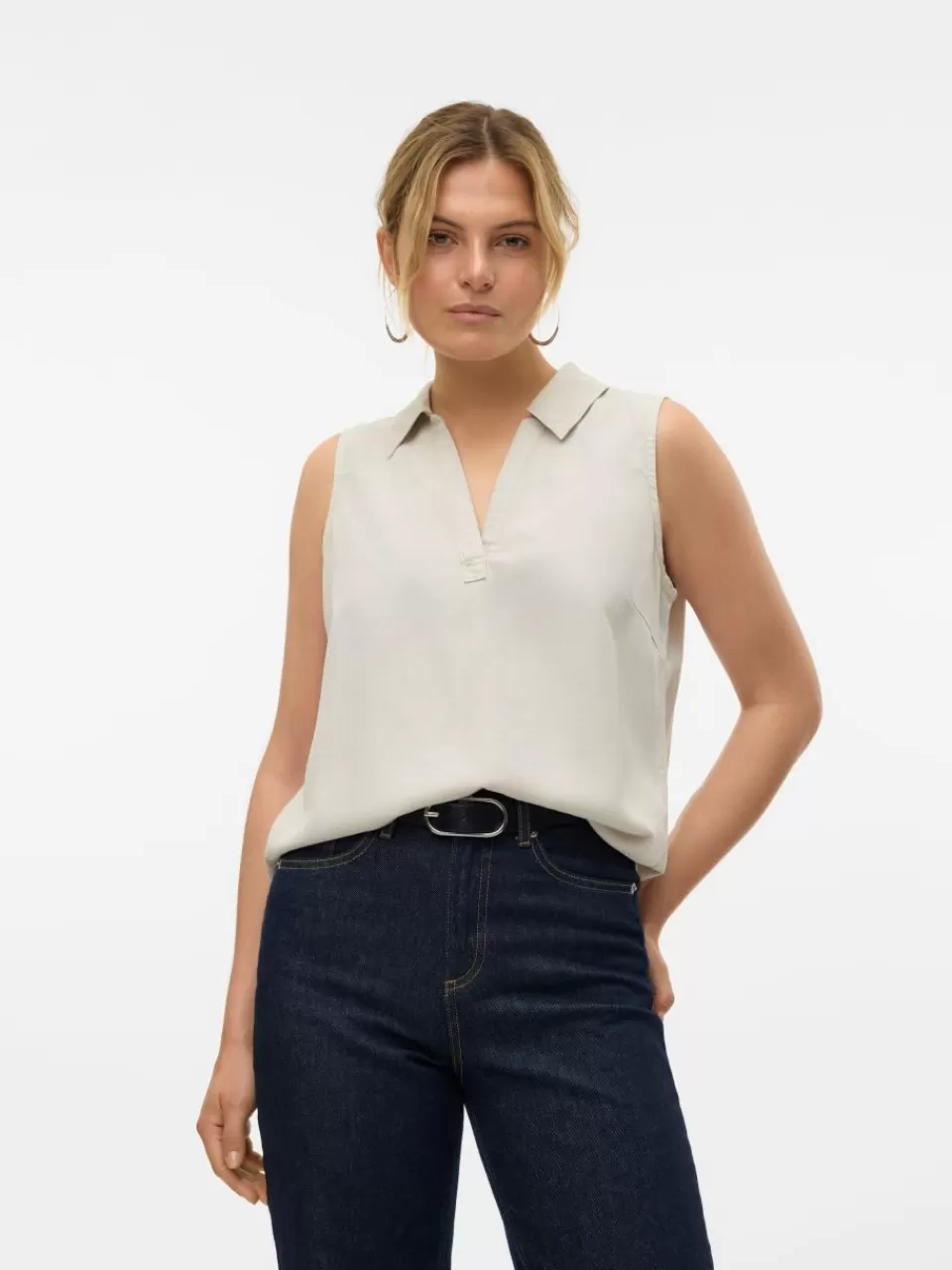 New VERO MODA VMHARPER Topp Silver Lining