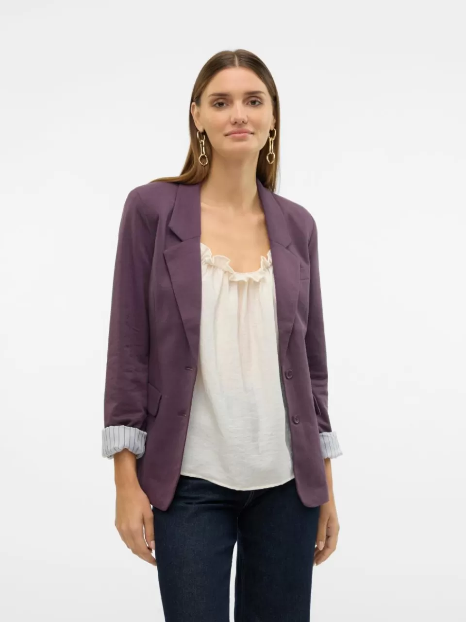 Fashion VERO MODA VMHARUKI Blazer Plum Perfect