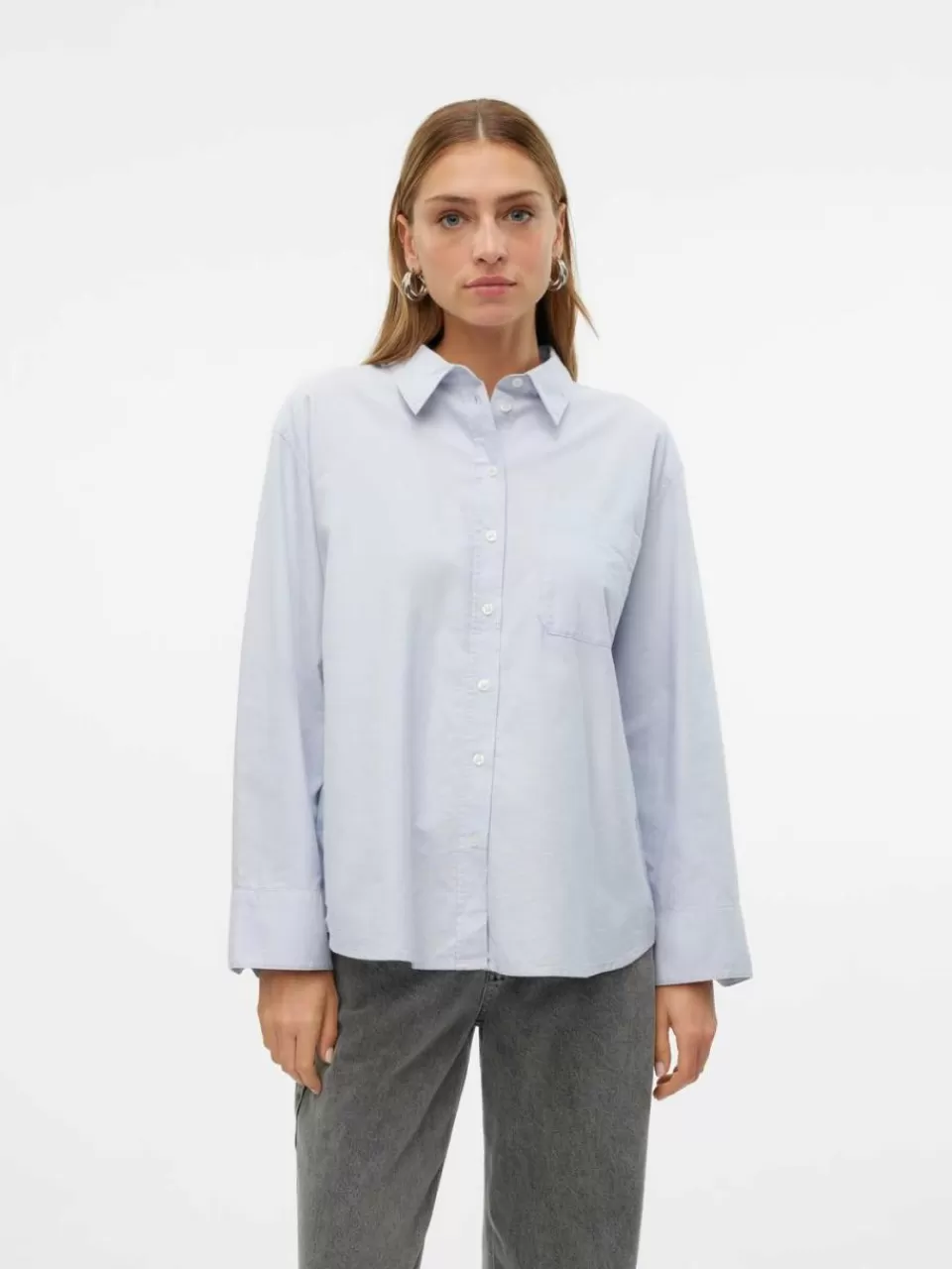 Hot VERO MODA VMIDA Skjorte Light Blue