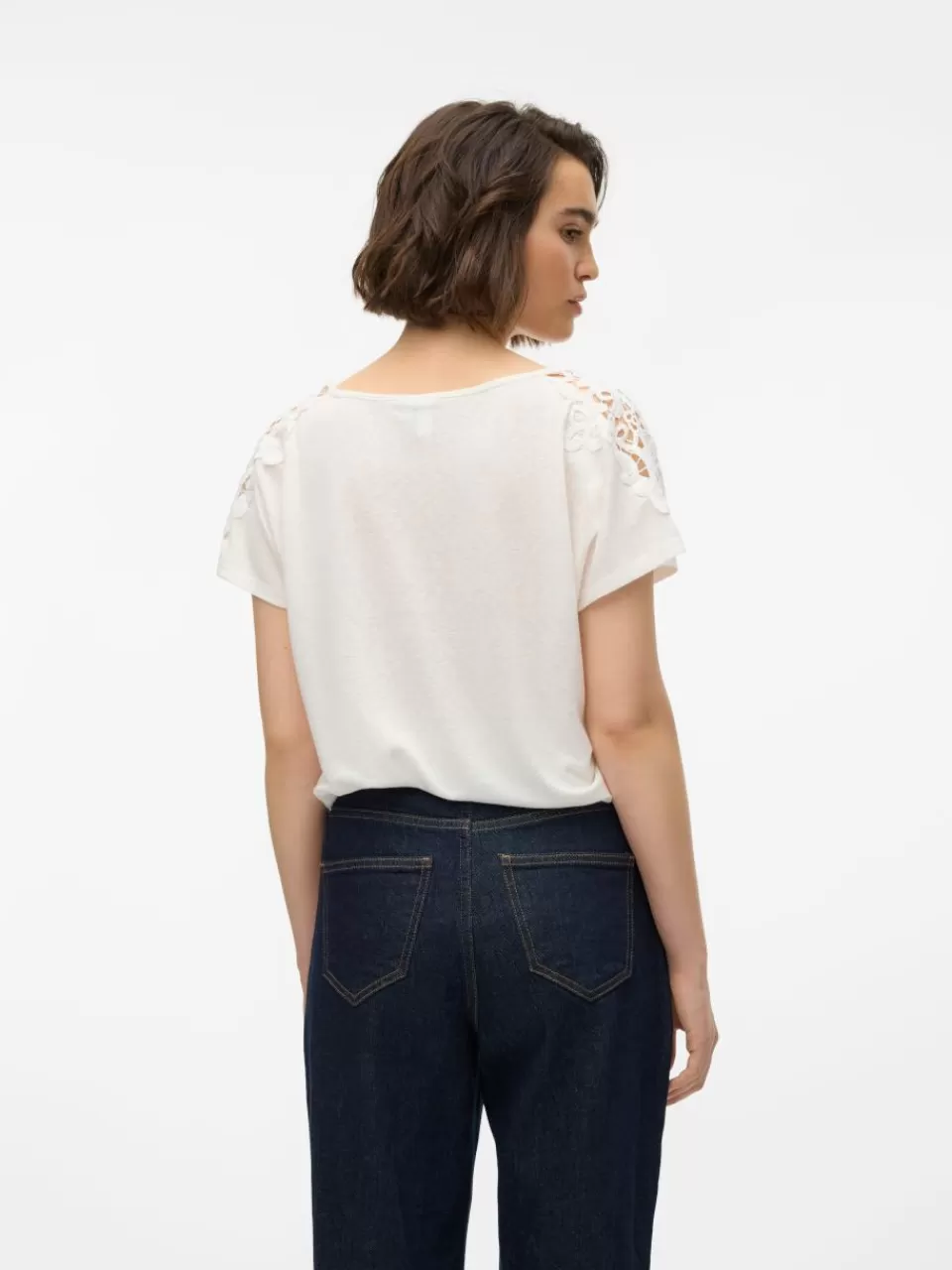 Best Sale VERO MODA VMILSA T-skjorte Snow White