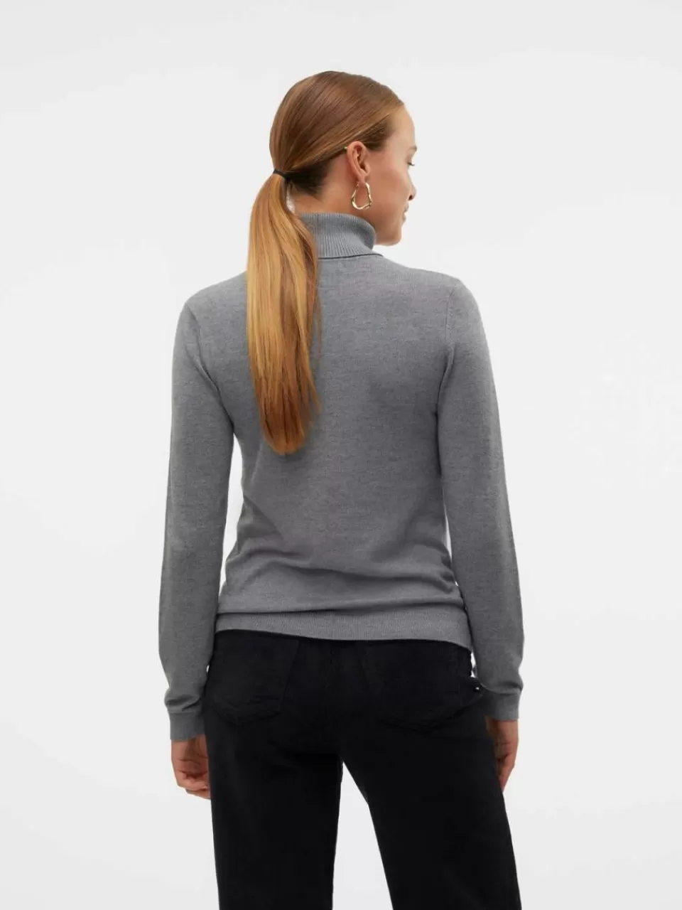 New VERO MODA VMIRIS Genser Medium Grey Melange