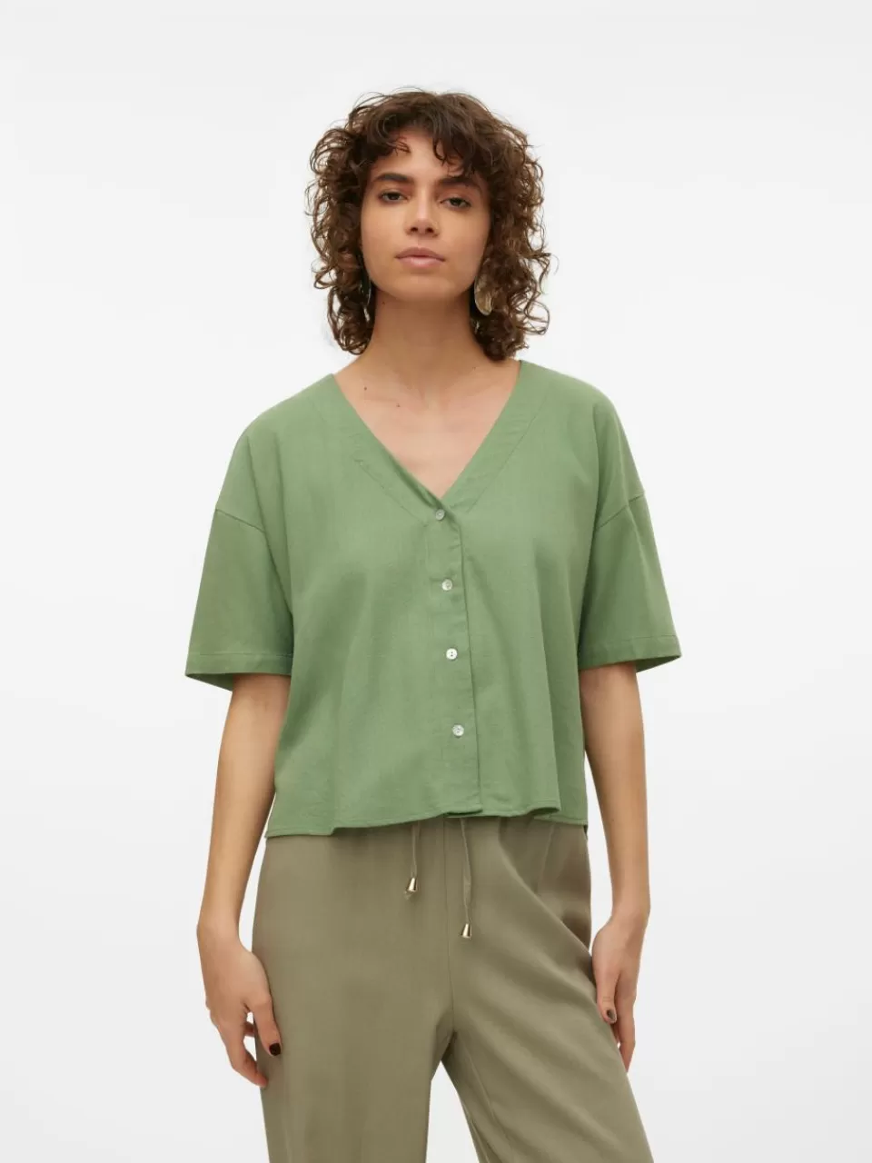 Online VERO MODA VMJESMILO Skjorte Hedge Green