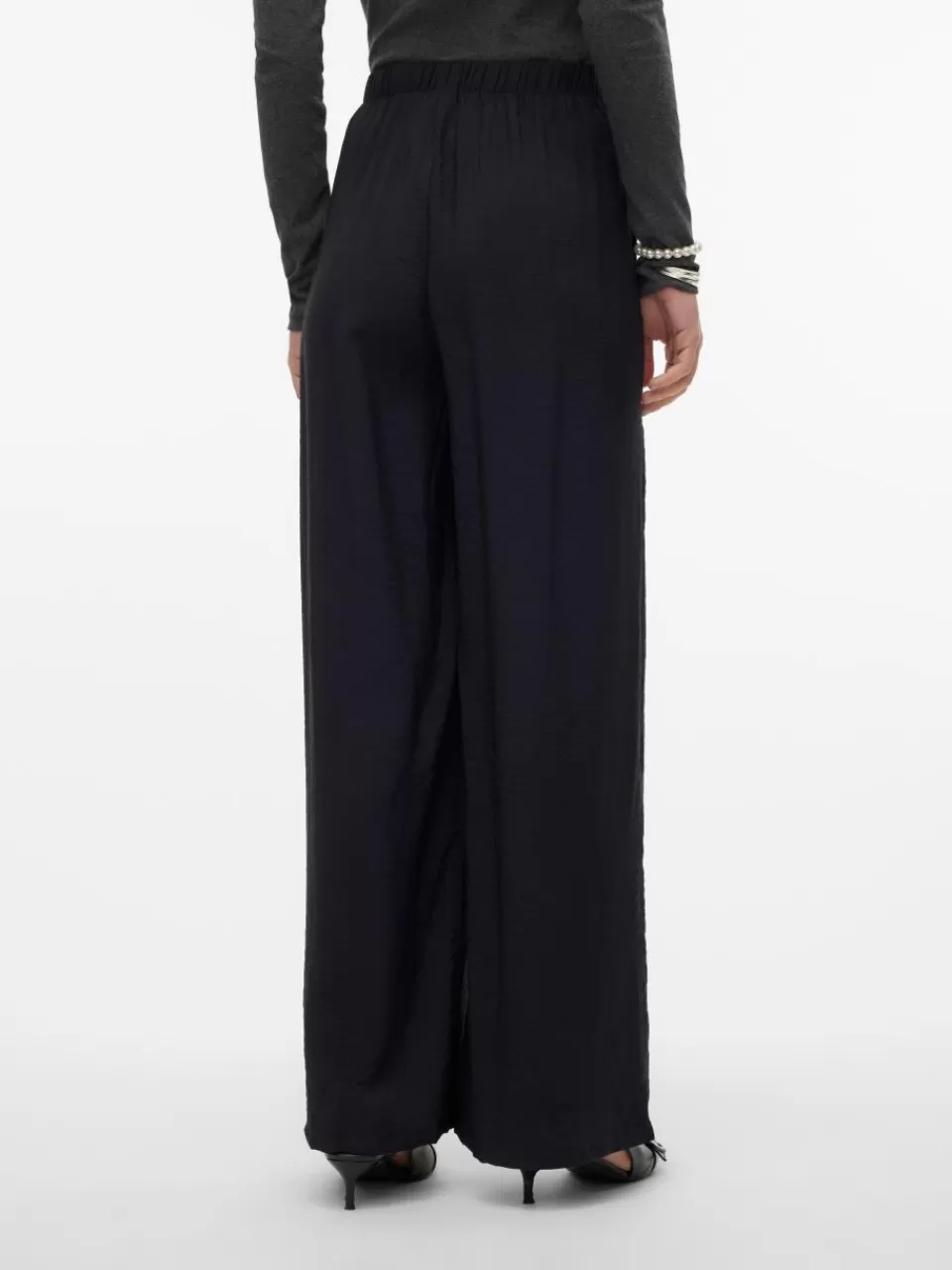 Store VERO MODA VMJOSIE Høyt snitt Bukser Black