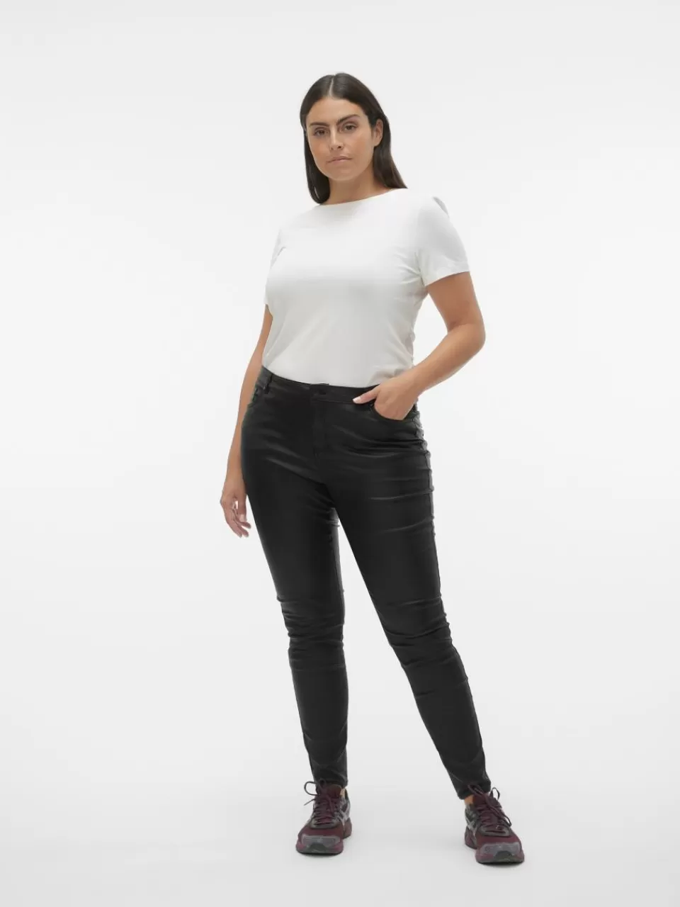 Cheap VERO MODA VMJUDY Middels høyt snitt Bukser Black