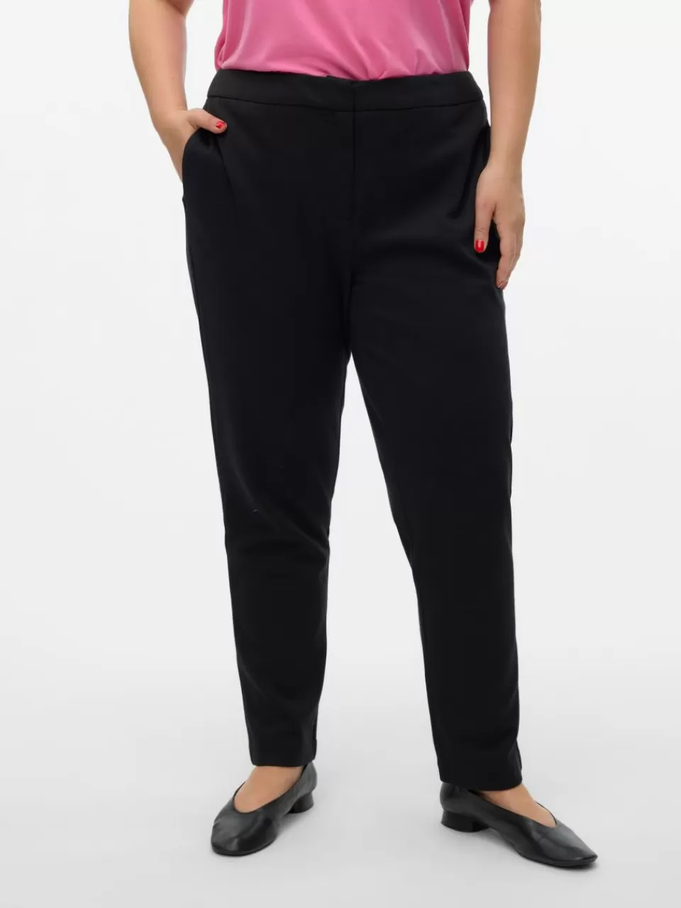 Best Sale VERO MODA VMJULIA Middels høy midje Bukser Black