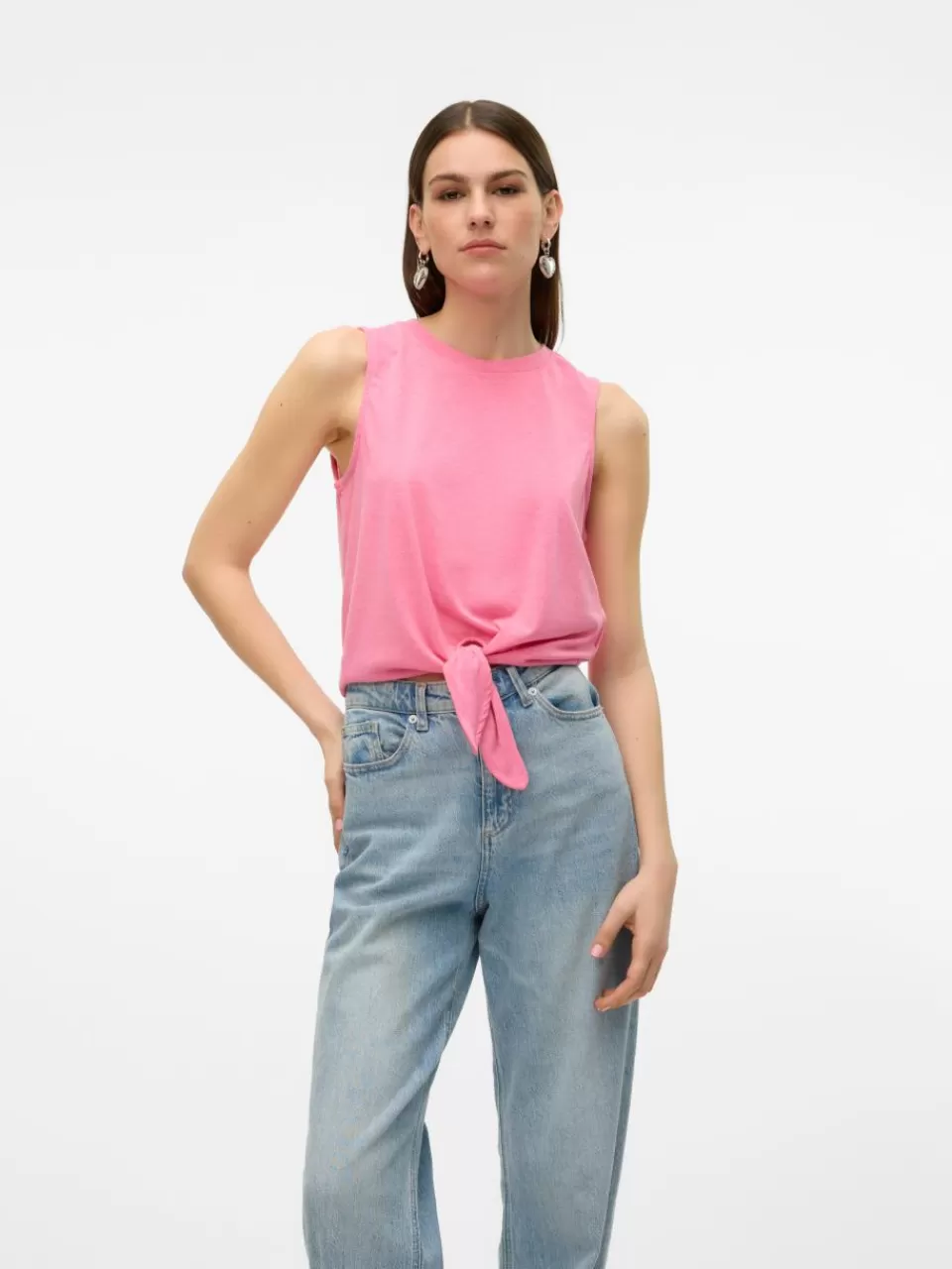 Shop VERO MODA VMJUNE Topp Pink Cosmos