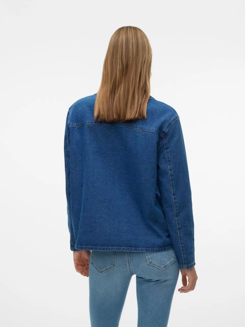 Online VERO MODA VMKARLA Denimskjorte Medium Blue Denim